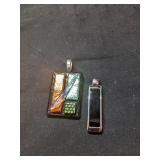 Two Lovely Pendants - One MOP & Onyx