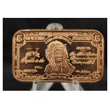 1oz .999 Copper Bar