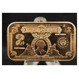 1oz .999 Copper Bar