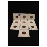 Lot of 10 Mixed Date Proof Pennies