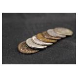 Lot of 7 Early Pennies Wheats, Indians etc.