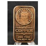 1oz .999 Copper Bar