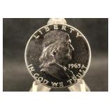 1963 Proof Franklin Silver Half Dollar