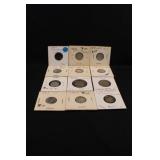 Lot of 12 Silver (Dime Sized) Canadian Coins