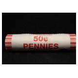 Unopened Bank Roll of Lincoln Head Cents