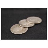 1946-P,D,S Washington Silver Quarter Set