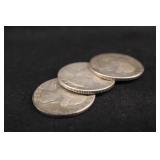 1950-P,D,S Washington Silver Quarter Set
