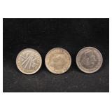 Lot of 3 1943 Silver 3 Pence Coins