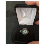 Sterling Silver Abalone Ring Size 9