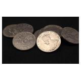 Lot of 8 1934 Canada Nickels