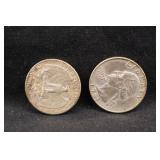 Lot of 2 Washington Silver Quarters