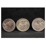 Lot of 3 Washington Silver Quarters