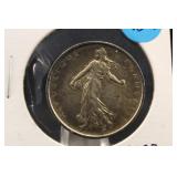 France 5 Francs 'Semeuse' Silver Coin