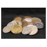 Lot of mixed Foreign Coins some silver