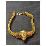 Heavy Metal Lion Head Bracelet   8'