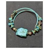 Spring Loaded Turquoise Bracelet