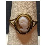 Vintage 10KGF Cameo Ring Sz 6.5