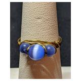 Brass Artisan Ring With Star Sapphire Style B