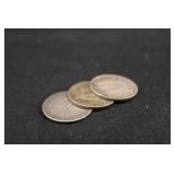 Lot of 3 French Silver 50 Centimos Coins