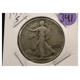 1942-S Walking Liberty Silver Half Dollar