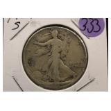 1939-S Walking Liberty Silver Half Dollar