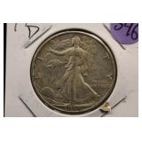 1944-D Walking Liberty Silver Half Dollar