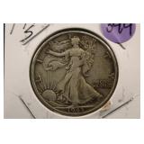 1943-S Walking Liberty Silver Half Dollar