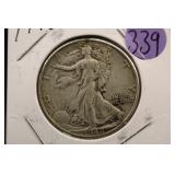 1942 Walking Liberty Silver Half Dollar