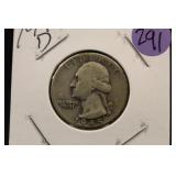 1945-D Washington Silver Quarter