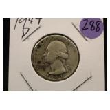 1944-D Washington Silver Quarter