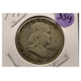 1948 Franklin Silver Half Dollar