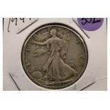 1947 Walking Liberty Silver Half Dollar