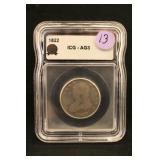 1822 Certified Capped Bust Silver Quarter