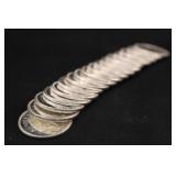 Lot of 20 Uncirculated 1968 Canada Silver Quarters