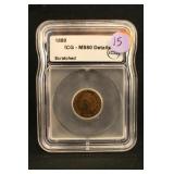 1880 Certified Uncirculated Indian Head Cent