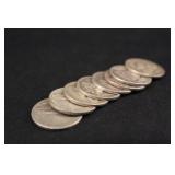Lot of 8 Mixed Date Mercury Silver Dimes