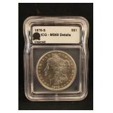 1878-S MS60 Details Morgan Silver Dollar