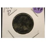 1940-D Washington Silver Quarter