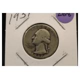 1937 Washington Silver Quarter