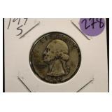 1940-S Washington Silver Quarter
