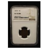 1872 Certified Indian Head Cent