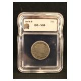 1908-S Certified Barber Silver Quarter