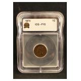 1870 Certified Indian Head Cent