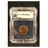1887 Certified Indian Head Cent