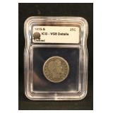 1915-S Certified Barber Silver Quarter