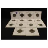 Lot of 14 Mixed Date Buffalo Nickels