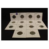 Lot of 14 Mixed Date Buffalo Nickels