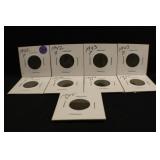 Lot of 9 Mixed Date Jefferson Nickels