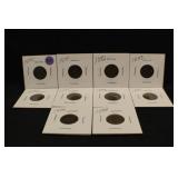 Lot of 10 Mixed Date Indian Head Cents