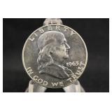 1963-D Franklin Silver Half Dollar